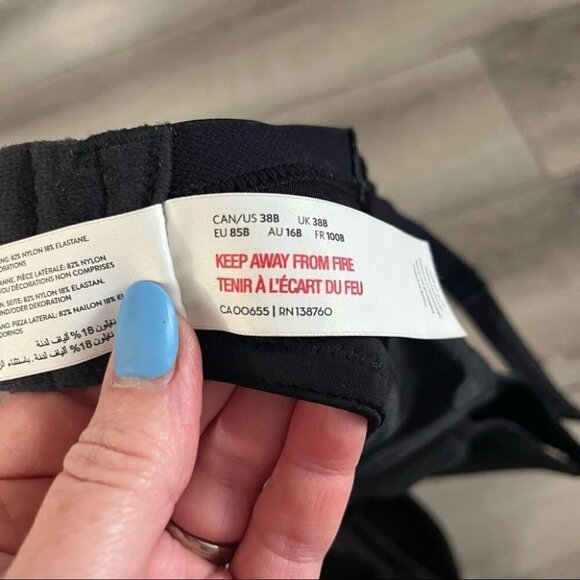 THYME Maternity Seamless Wireless Nursing Bra black 38B - Picture 4 of 5